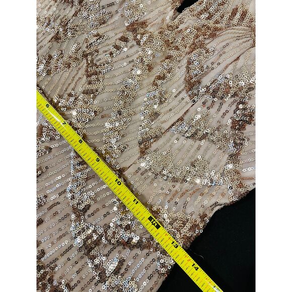 ~ NEW! Lg Blush Sequin Mini Dress Hoco Prom Dance Juniors Teen "Emerald Sundae" - Picture 9 of 15